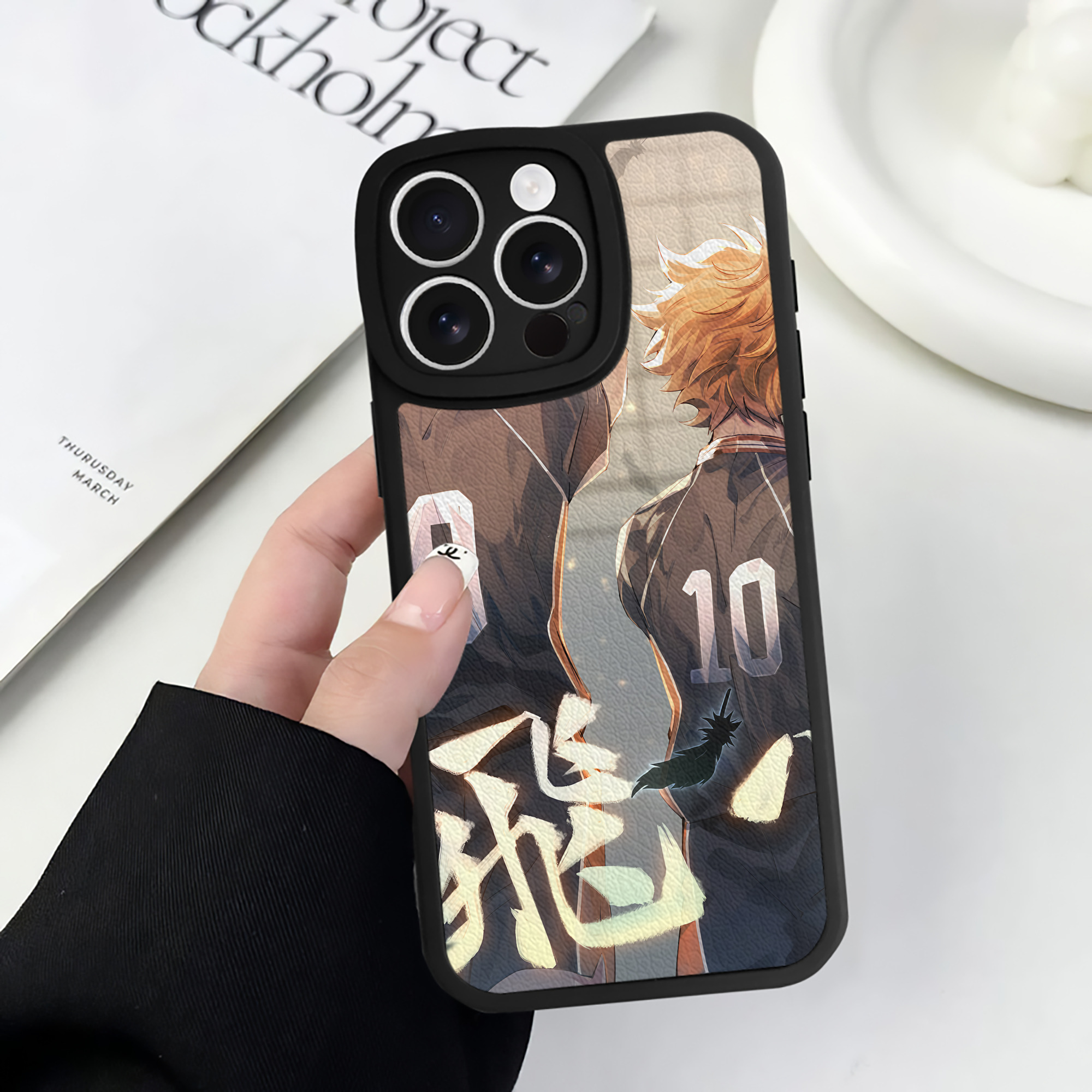 （画像用） ハイキュー!! Haikyu!! 【iPhone 16シリーズ対応】シリコンスマホケース（レザー調） 材質：シリコン